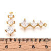 Brass Micro Pave Cubic Zirconia Pendants KK-N261-118A-G-3