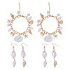 Aluminium Curb Chains Bracelets & 304 Stainless Steel Earring Dangle Earring SJEW-CA00001-1