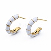 Enamel C-shape Stud Earrings EJEW-N052-05C-1