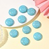 Craft Findings Dyed Synthetic Turquoise Flat Back Dome Cabochons X-TURQ-S266-20mm-01-5