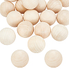   20Pcs Natural Wooden Round Ball WOOD-PH0002-93-1