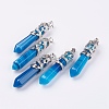 Natural Striped Agate/Banded Agate Big Pointed Pendants G-G738-A-29-1