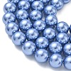 Eco-Friendly Dyed Glass Pearl Round Beads Strands HY-A002-14mm-RB015-3
