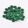 2-Hole Flat Round Resin Sewing Buttons for Costume Design BUTT-E119-36L-14-1