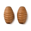 Spray Painted Wooden European Beads WOOD-A029-04C-1