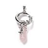 Natural Rose Quartz Pointed Pendants G-I0322-03P-04-2