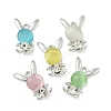 UV Plating Alloy Rhinestone Pendants FIND-M033-18P-1