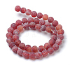 Natural & Dyed Crackle Agate Bead Strands G-T056-8mm-05-4