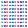 250Pcs 10 Colors Dyed Synthetic Imperial Jasper Beads Sets G-DC0001-61-1