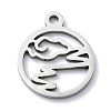 304 Stainless Steel Charms STAS-C097-39P-1
