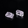2-Hole Transparent Glass Seed Beads SEED-N004-002-C01-7