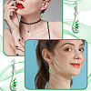1 Pair Iron & Glass Teardrop with Spiral Pattern Dangle Earrings for Women EJEW-LP0001-06-4
