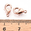 Brass Lobster Claw Clasps KK-YW0004-01A-RG-3