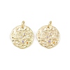 Brass Micro Pave Colorful Cubic Zirconia Charms CU-CBA764E-03-G-2