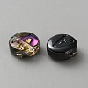 Transparent Electroplated UV Plating Glass Beads GLAA-TAC0024-12C-A-2