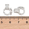 Brass Micro Pave Clear Cubic Zirconia Twister Clasp CU-CBA7BFE-04P-2