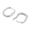 Rack Plating Oval Brass Hoop Earrings EJEW-N055-29P-RS-2