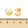 Brass Clear Cubic Zirconia Hoop Earrings EJEW-Q016-07G-4