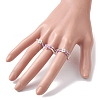 4Pcs 4 Style Glass Seed Beaded Stretch Finger Rings RJEW-JR00661-02-4