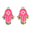 Spray Painted Alloy Pendants PALLOY-Q436-009C-NR-1
