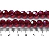 Electroplate Transparent Glass Beads Strands EGLA-A035-T8mm-A02-4