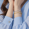 8Pcs 2 Colors Alloy Open Cuff Bangles BJEW-GO0002-26-5