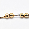 Brass Bead Chain Necklace Making X-NJEW-F151-01G-4