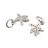 Brass Micro Pave Cubic Zirconia Pendants KK-K300-11P-2