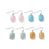 Faceted Natural & Synthetic Gemstone Dangle Earrings EJEW-JE03945-1