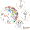 SUPERFINDINGS 4 Sets Eco-Friendly Transparent Acrylic Pendants FIND-FH0006-13-3