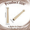 12Pcs 6 Colors Alloy Cord Ends FIND-HY0004-72-2