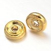 Flat Round Brass Spacer Beads KK-E739-02G-2