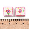 Printed Handmade Porcelain Beads PORC-G016-04A-4