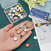 36Pcs 6 Styles Alloy Enamel Slide Charms FIND-SC0010-53-4