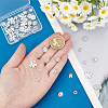 64Pcs 8 Styles Brass Bead Caps KK-PH0014-55-3