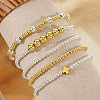 Brass Round Beaded Stretch Bracelet Sets YD0023-1