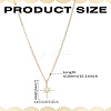 1Pc Star Brass & Iron & Rhinestone Pendant Necklaces NJEW-LP0004-15G-2