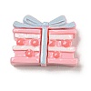 Spring Cherry Blossoms Theme Opaque Resin Cake with Bowknot Decoden Cabochons X-RESI-E055-02H-1
