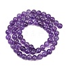 Natural Amethyst Beads Strands G-A274-C01-6mm-03-4