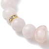 Natural Gemstone & Lampwork Beads Stretch Bracelets for Women BJEW-JB13317-4