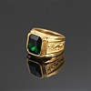 304 Stainless Steel with Cubic Zirconia Dragon Pattern Finger Rings for Men FS-WGD623F-04-1