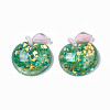 Autumn Theme Transparent Epoxy Resin Cabochons LS-CRES-N034-01-1