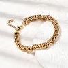 304 Stainless Steel Byzantine Chains Bracelets for Women BJEW-P399-01A-G-2
