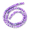 Synthetic Ocean White Jade Beads Strands G-L019-6mm-01-3