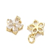 Brass Micro Pave Clear Cubic Zirconia Charms X-KK-F930-02G-2