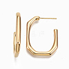 Brass Half Hoop Earrings X-KK-S356-148G-NF-3