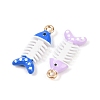 Alloy Enamel Pendants ENAM-A012-17A-G-3