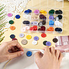 120Pcs 20 Colors 4-Hole Resin Buttons BUTT-TA0001-29B-5