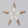 Opaque Resin & Walnut Wood Pendants RESI-S389-015A-C04-1