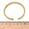 Braided Brass Cuff Bangles for Women BJEW-C157-01G-5